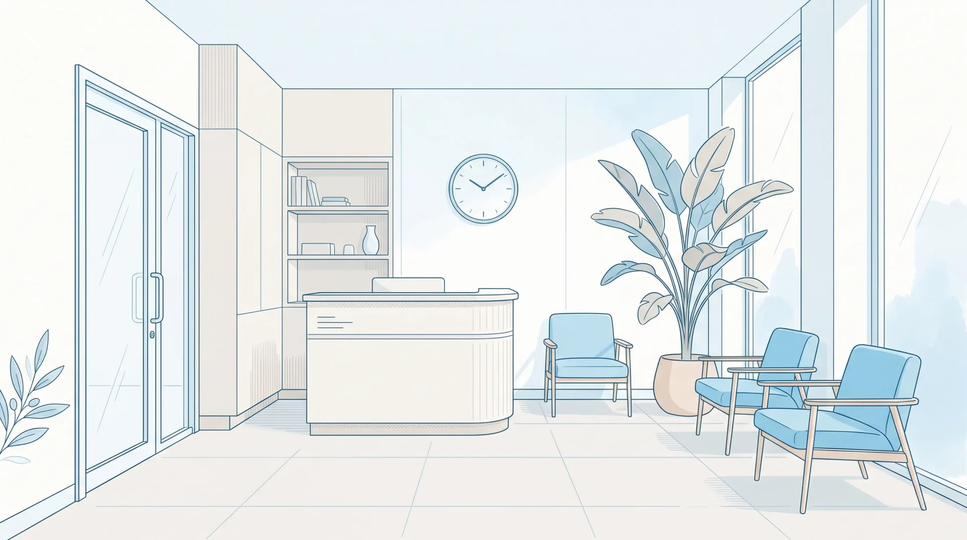 A quiet dental waiting room suggests family care near St Albans and Sydenham.