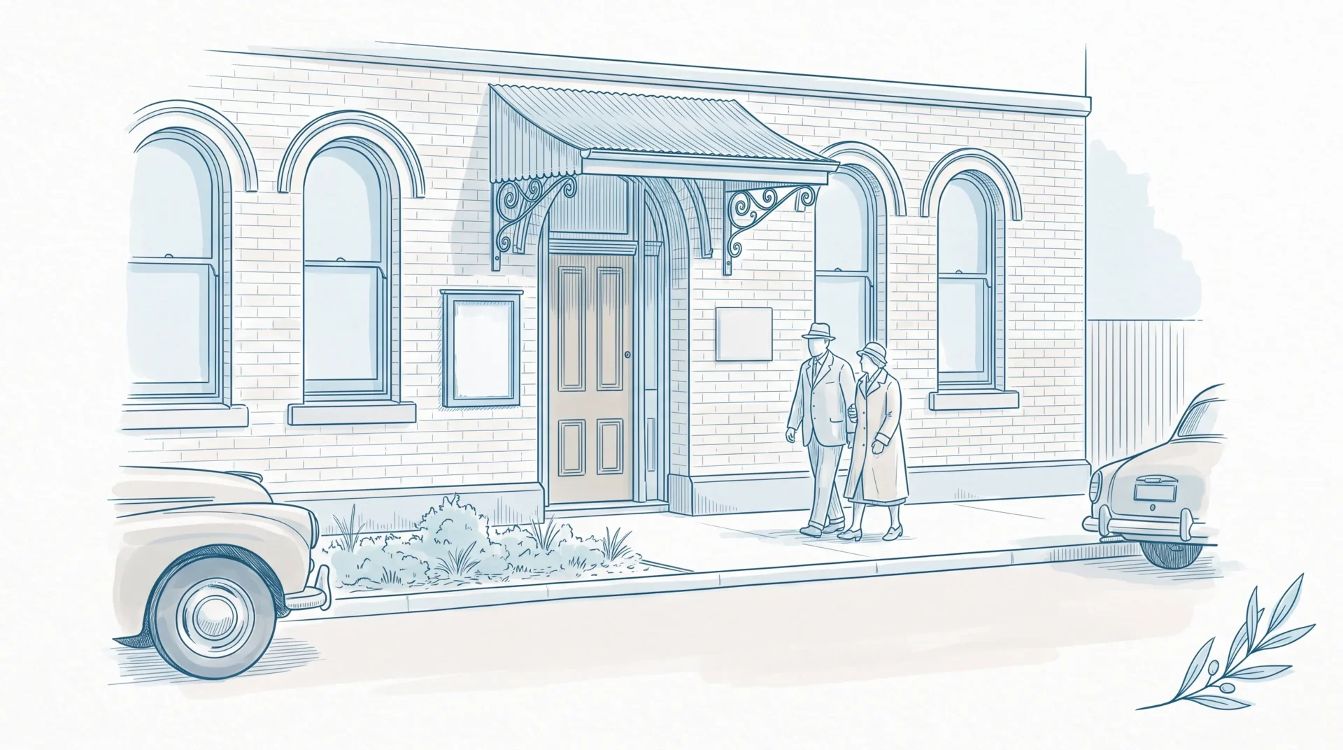 A quiet Sydenham dental clinic exterior with pedestrians, suggesting where subsidised care may be arranged.